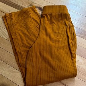 Mustard Yellow, Flowy Palazzo Style Pants